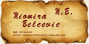 Miomira Belčević vizit kartica